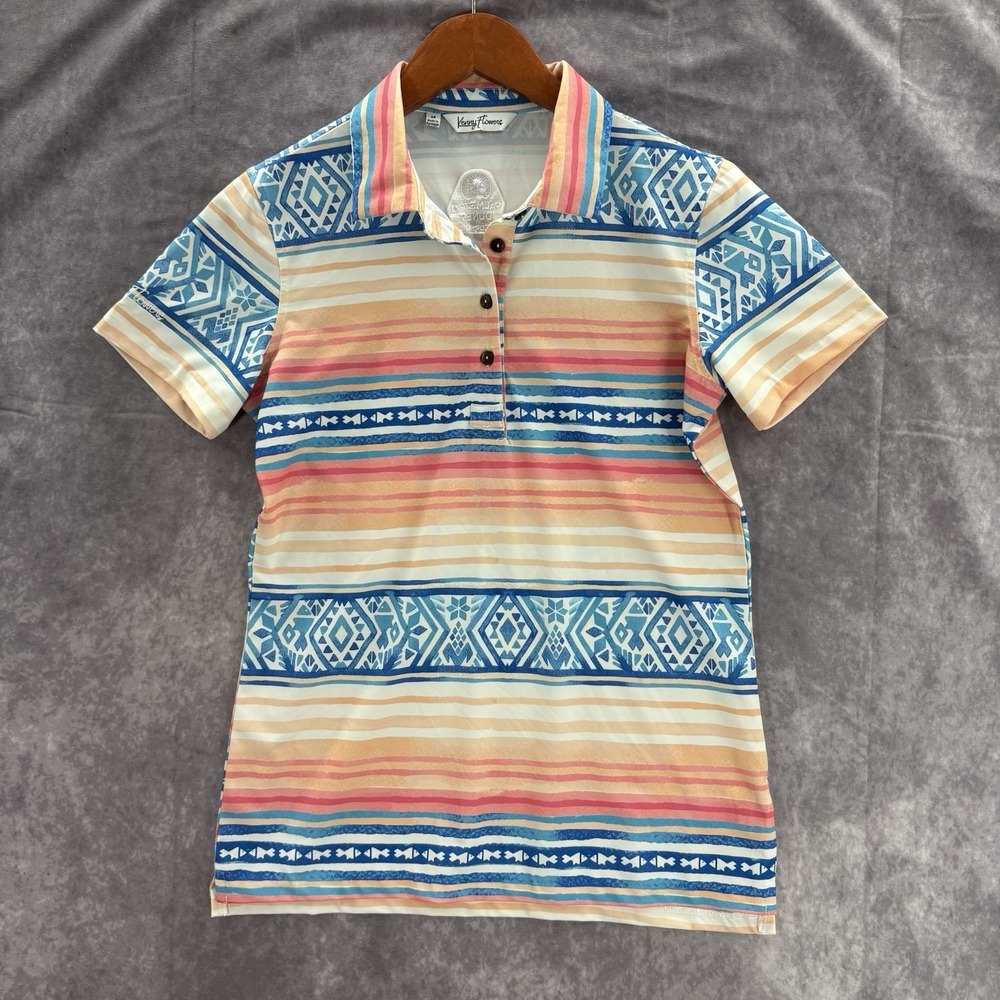 Kenny Flowers Polo Mens M Slim Palmetto Dunes Hilton Head Golf Stretch